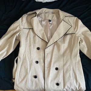 White House Black Market polka dot raincoat